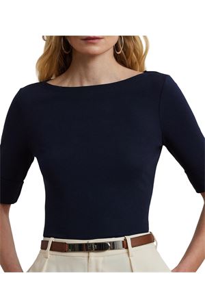 Judy-Elbow Sleeve-Knit-Rfnd Strtch 1X1 Rib LAUREN RALPH LAUREN | T-shirt | 200654963079